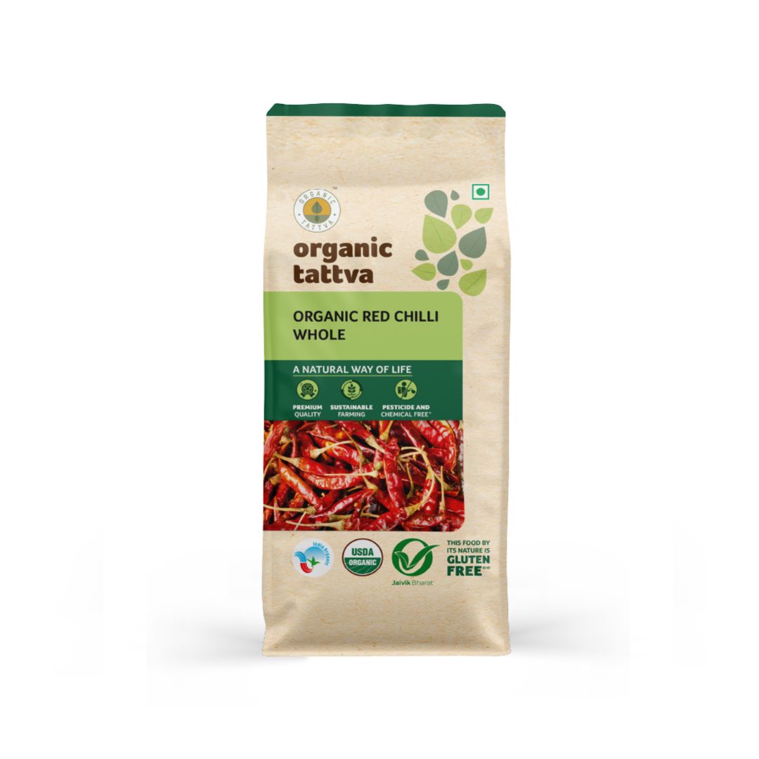 Organic Red Chilli Whole 100gm