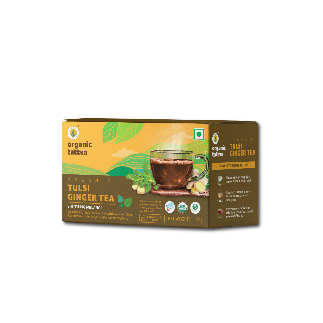 Organic Tulsi Ginger Tea (20 teabags) 40g